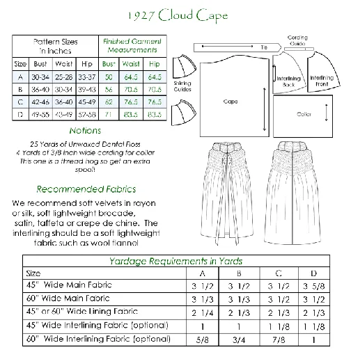 1927 Cloud Cape by Decades of Style