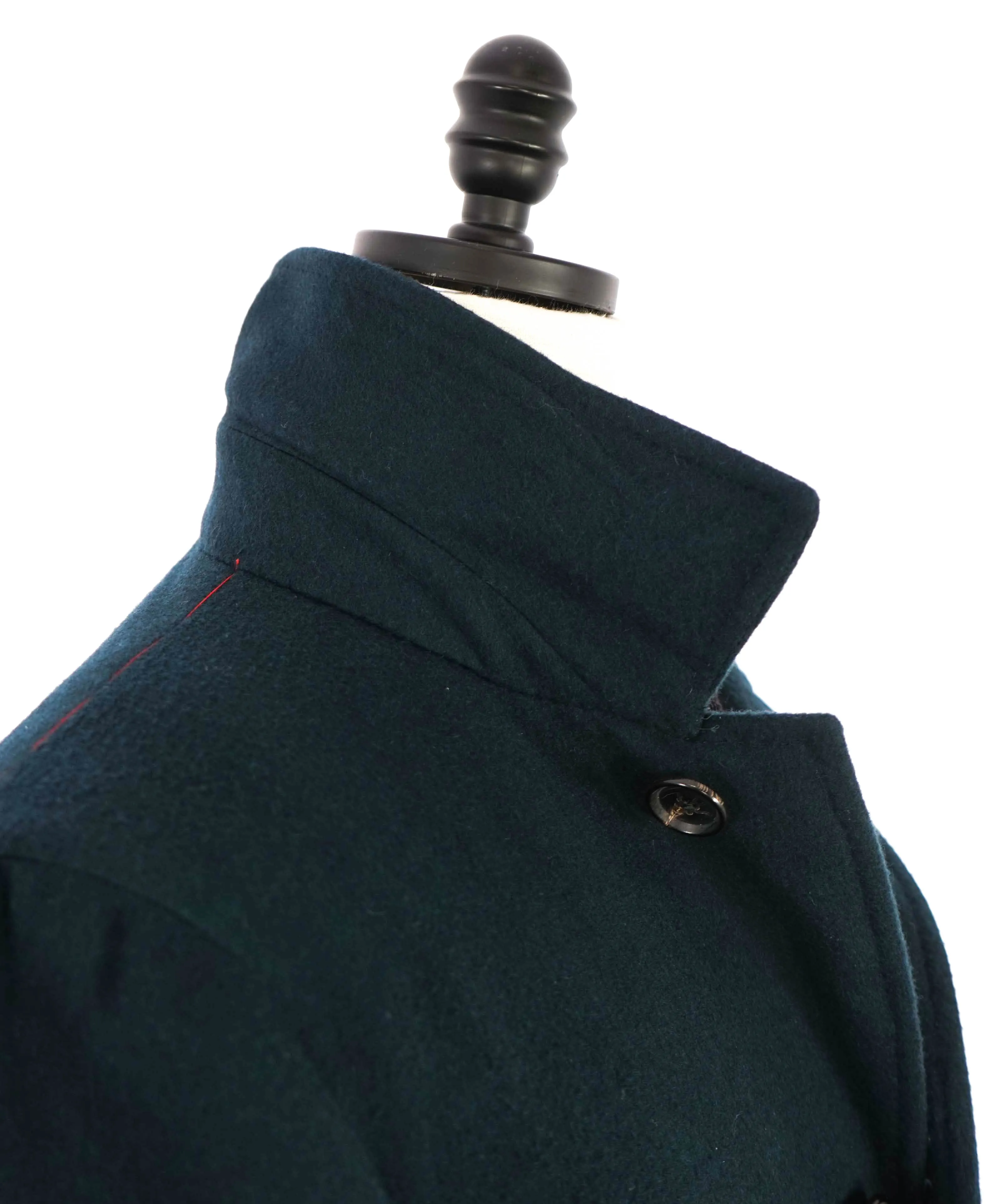 $6,995 ISAIA - CASHMERE/Wool *Portofino* Hunter Green Winter Coat - 40US