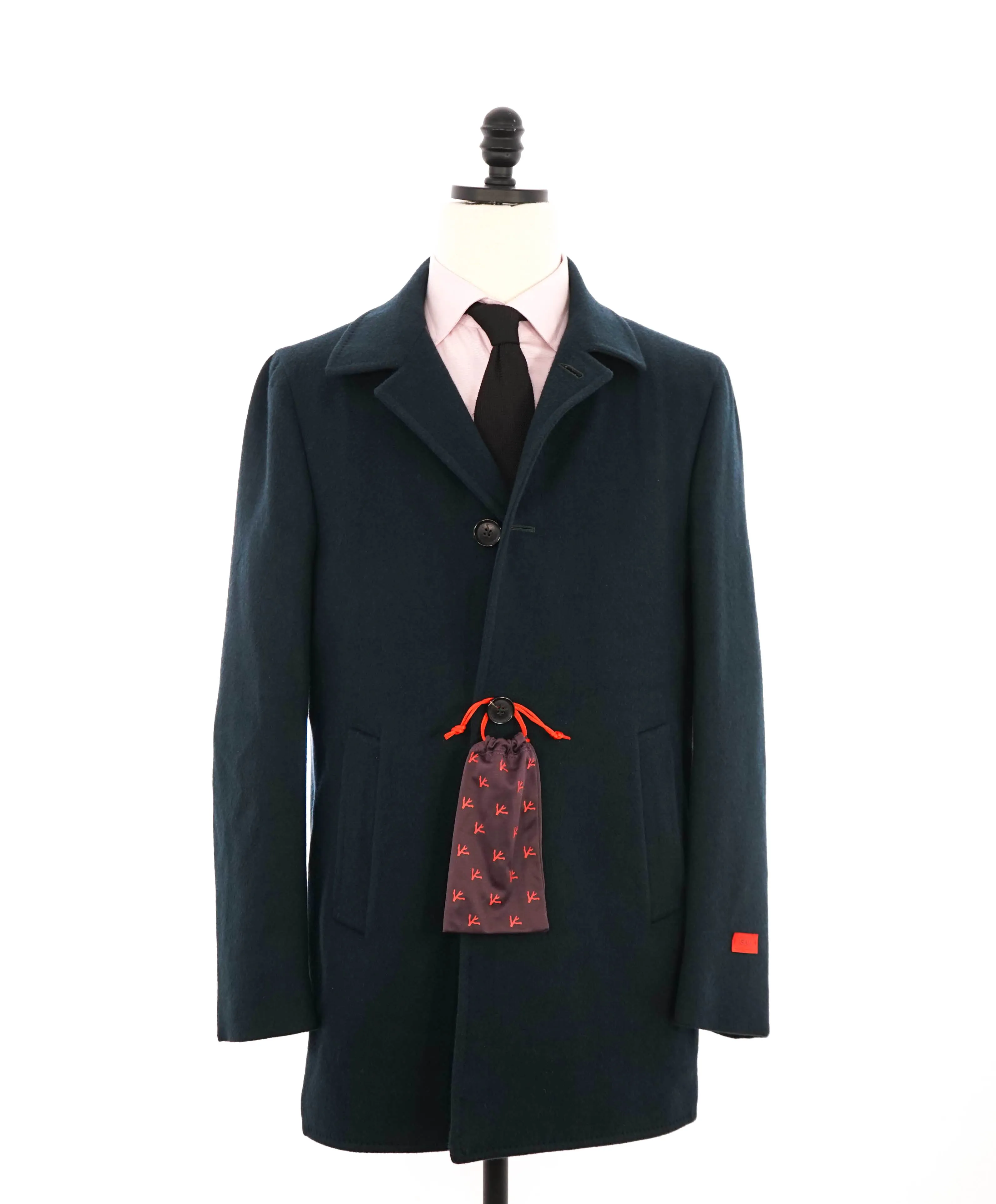 $6,995 ISAIA - CASHMERE/Wool *Portofino* Hunter Green Winter Coat - 40US