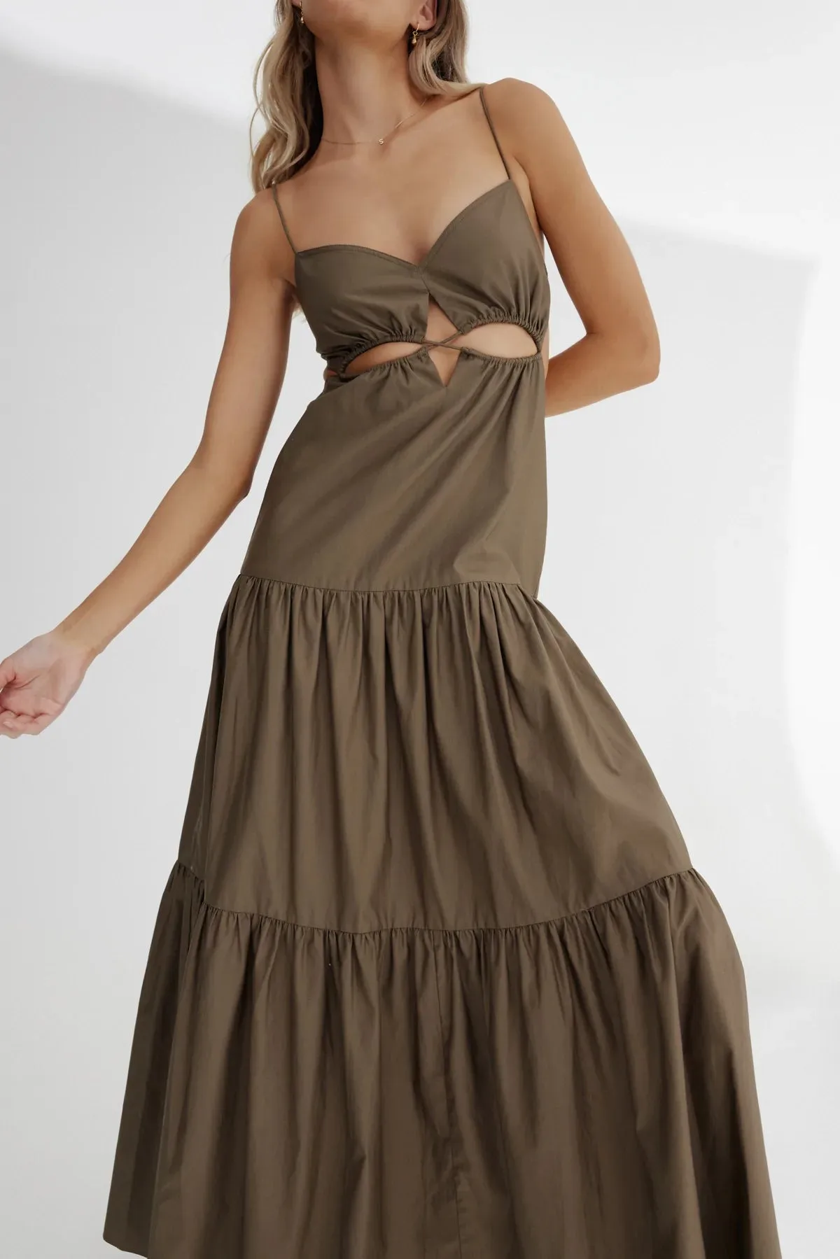 Addison Maxi Dress - Khaki