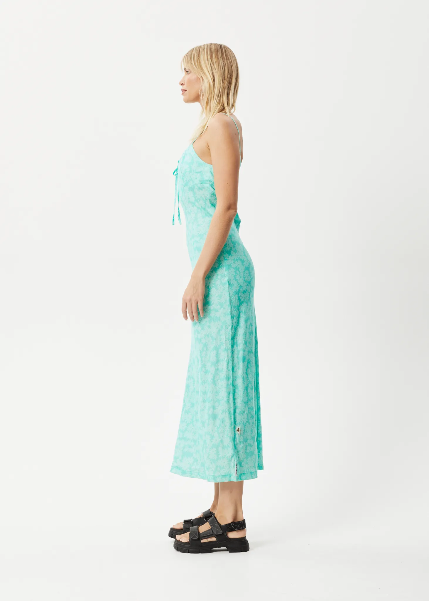 AFENDS Womens Benny - Maxi Dress - Jade Daisy