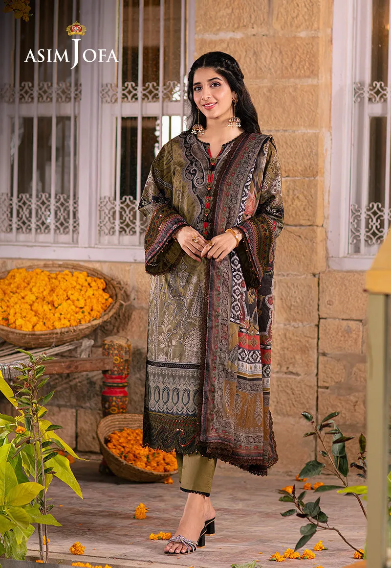 AJAR-23 EMBROIDERED LAWN 3 PCS