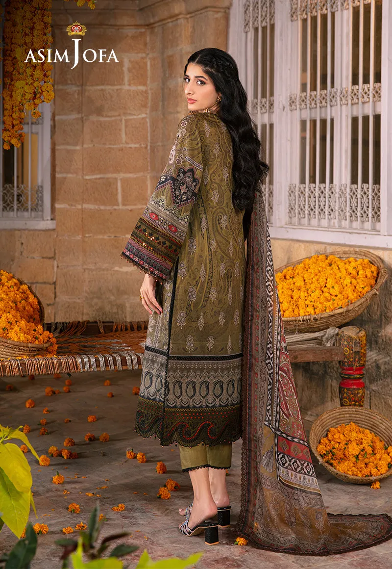 AJAR-23 EMBROIDERED LAWN 3 PCS