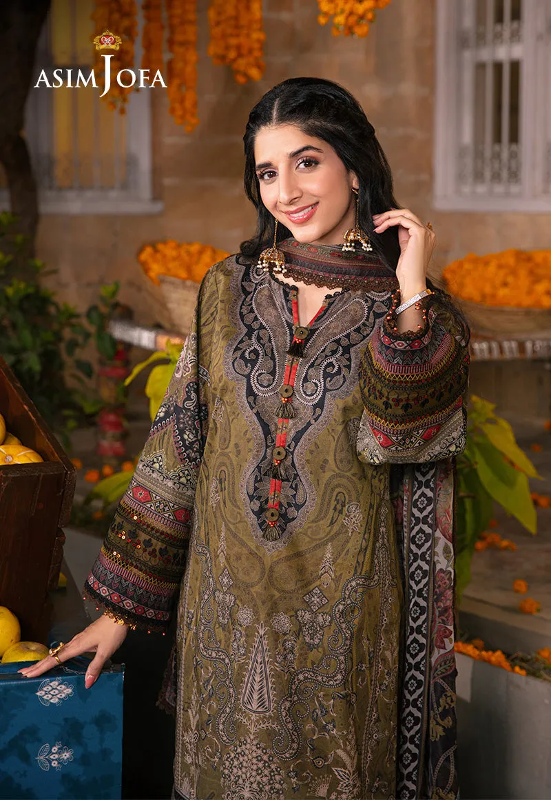 AJAR-23 EMBROIDERED LAWN 3 PCS