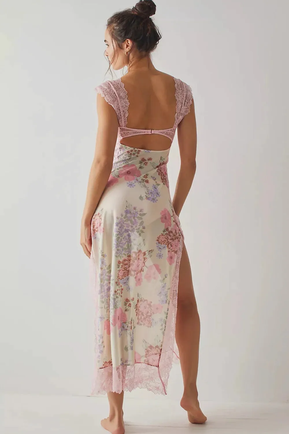 Analise Floral Maxi Dress in Pink