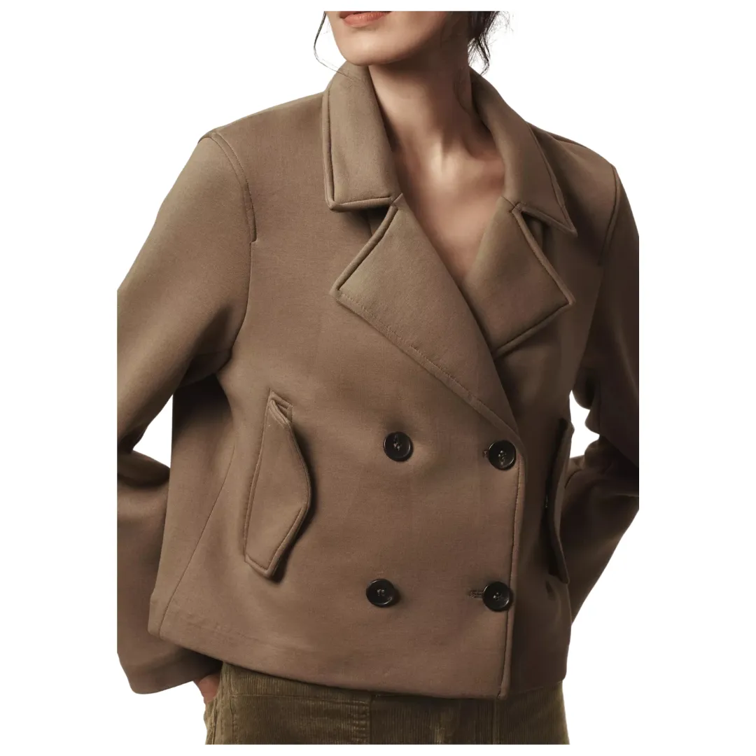 Anthropologie Maeve Twofer Hooded Peacoat