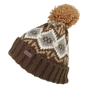 Barbour Hats Malton Fair Isle Bobble Hat - Forest