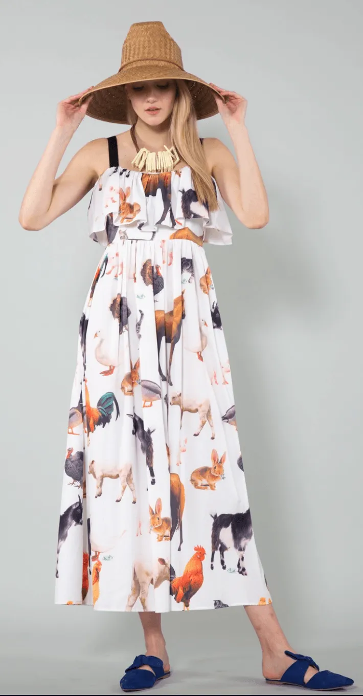 Beulah TC3169 Animal Print Maxi Dress