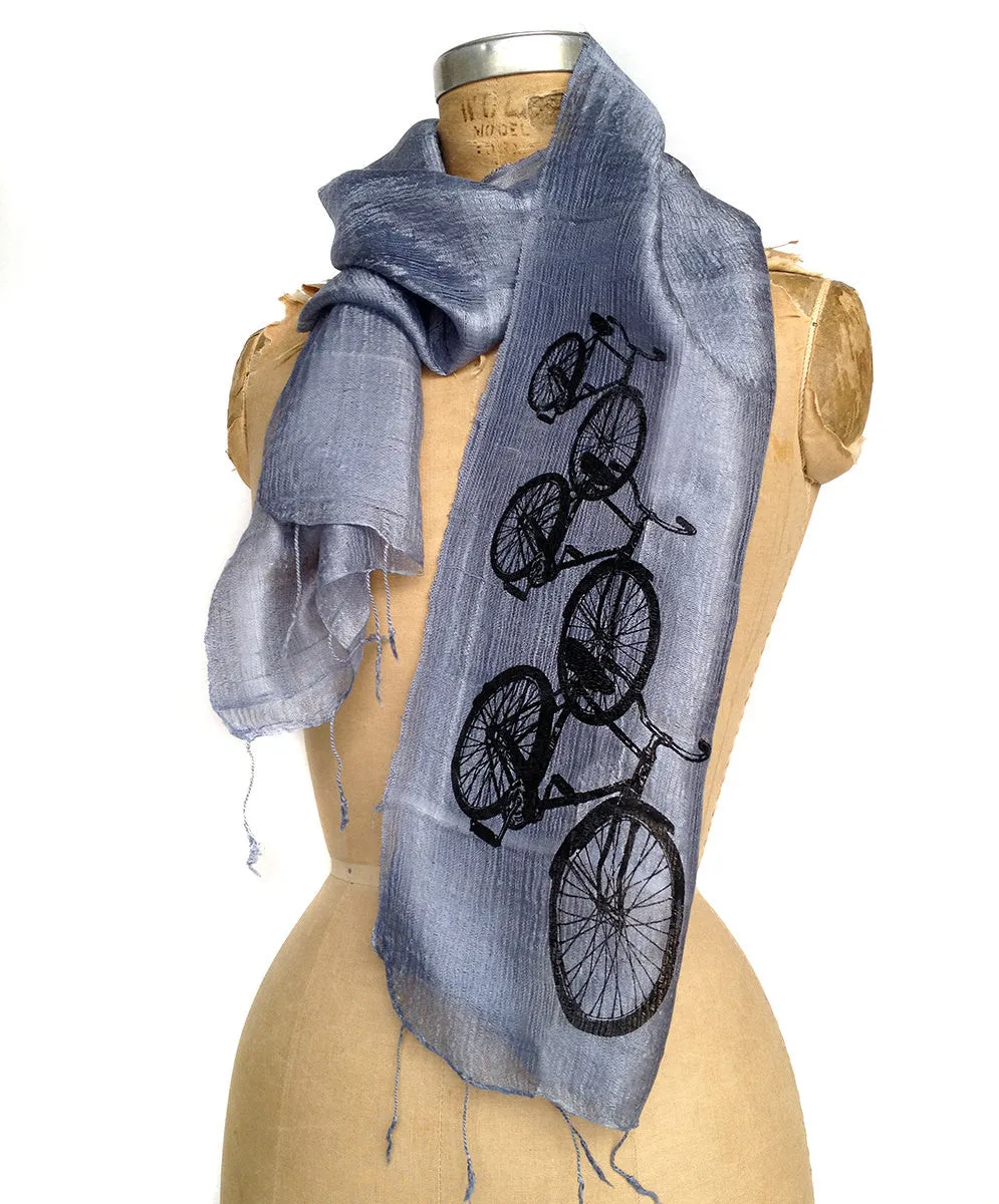 Bicycle Silk Scarf. Triple Cruiser.