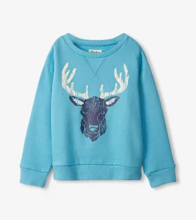 Blue Stag Pull Over Sweatshirt | Hatley