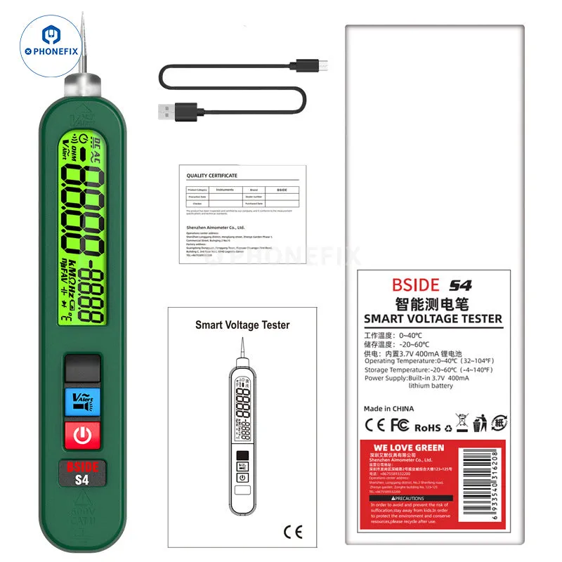 BSIDE Rechargeable Voltage Non-Contact Voltage Detector Pen