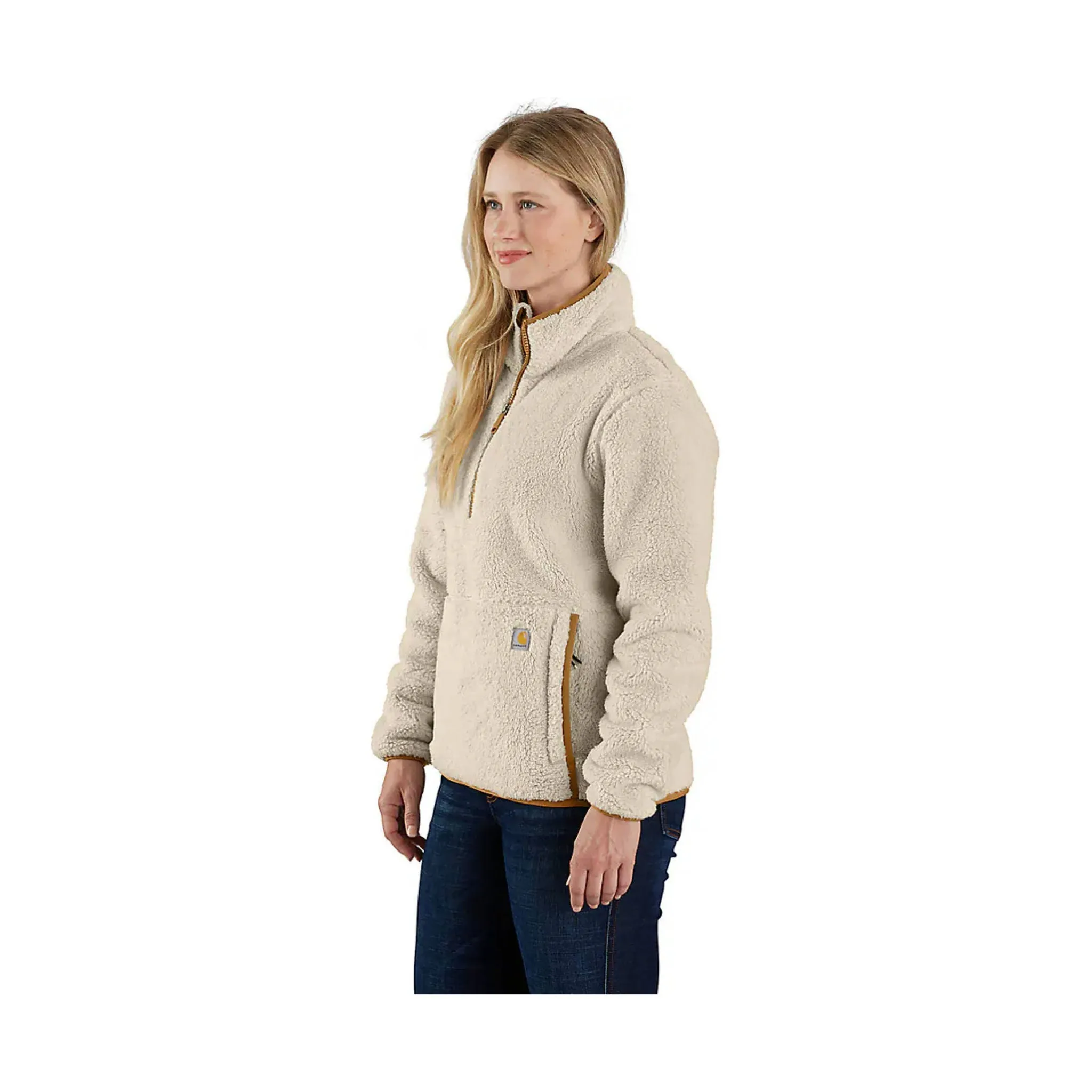 Carhartt Women's Loose Fit Fleece Pullover - Oat Milk