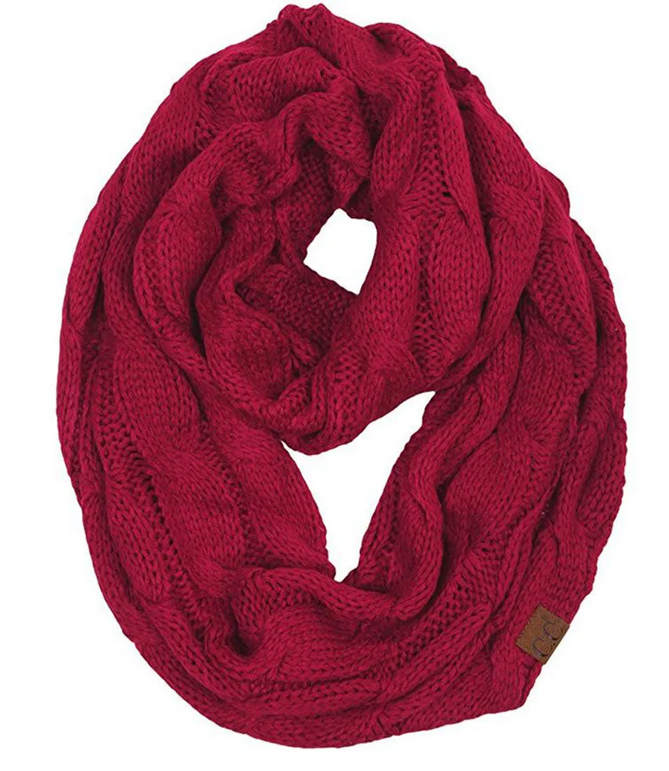 C.C. Warm Knit Infinity Loop Scarf