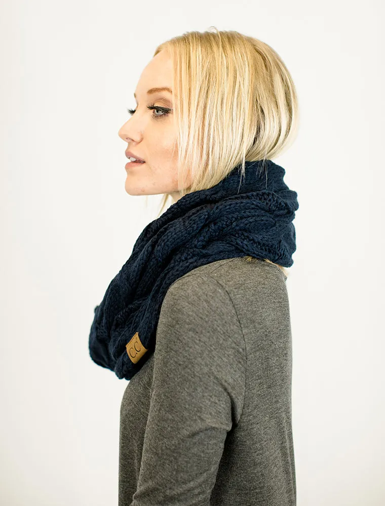 C.C. Warm Knit Infinity Loop Scarf