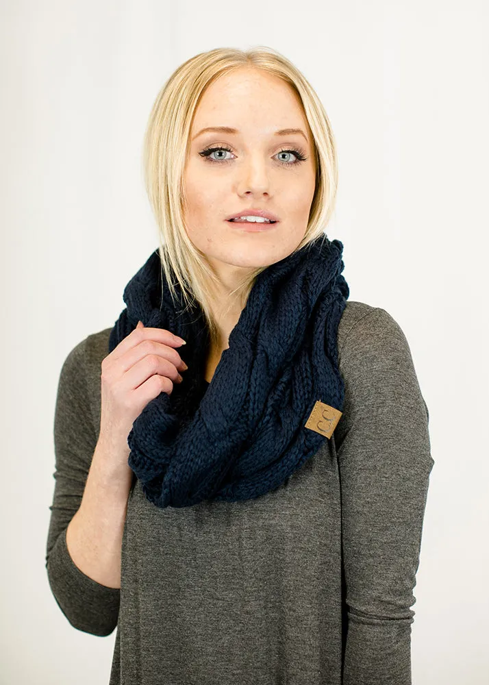 C.C. Warm Knit Infinity Loop Scarf