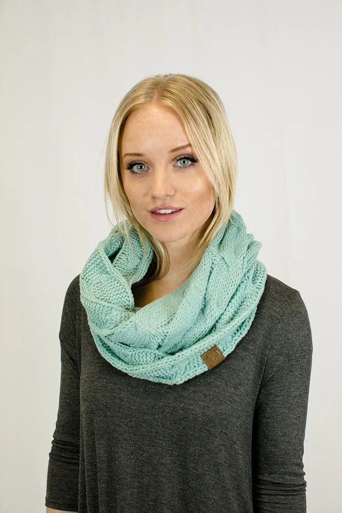 C.C. Warm Knit Infinity Loop Scarf