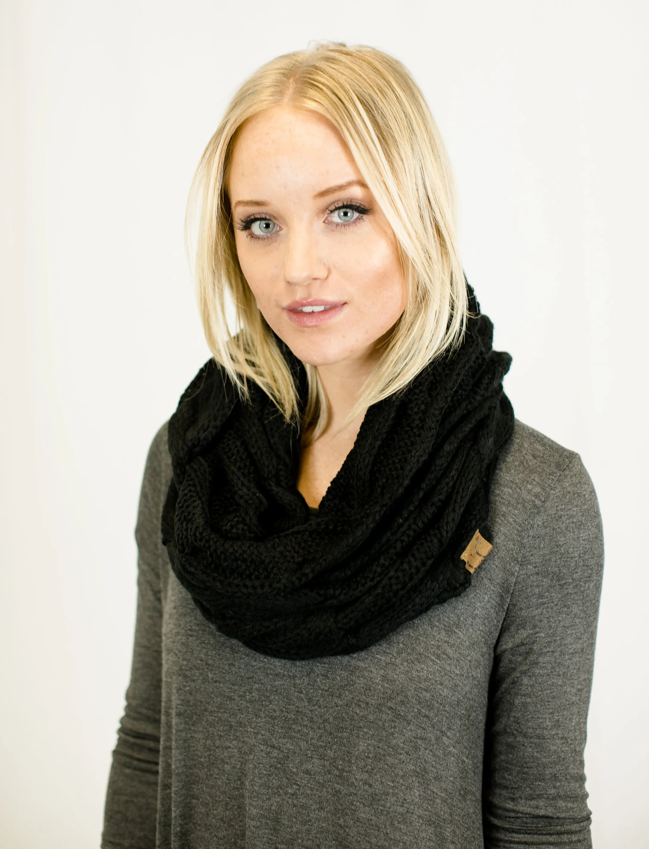 C.C. Warm Knit Infinity Loop Scarf