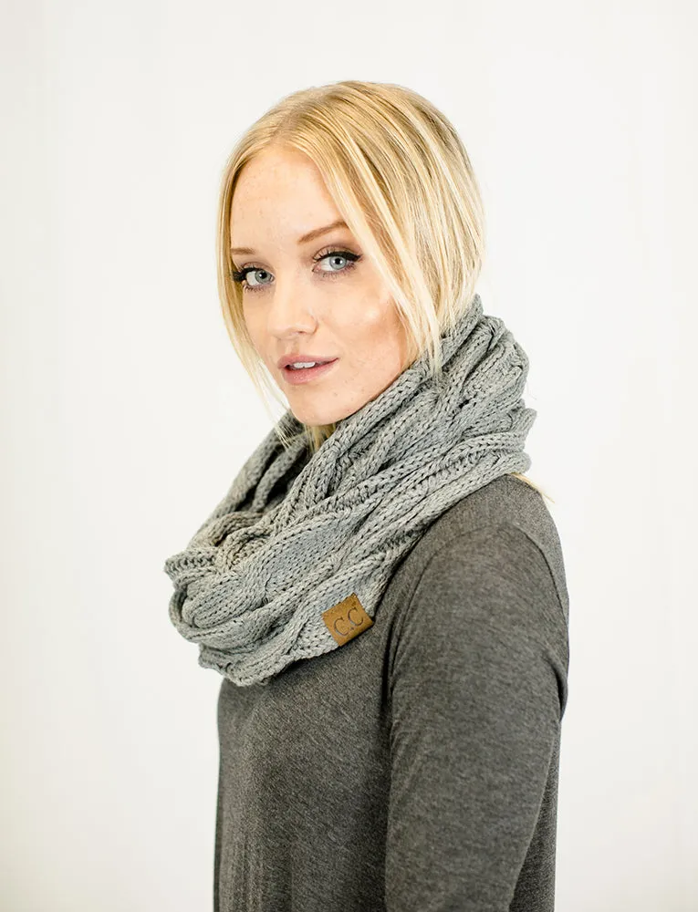 C.C. Warm Knit Infinity Loop Scarf