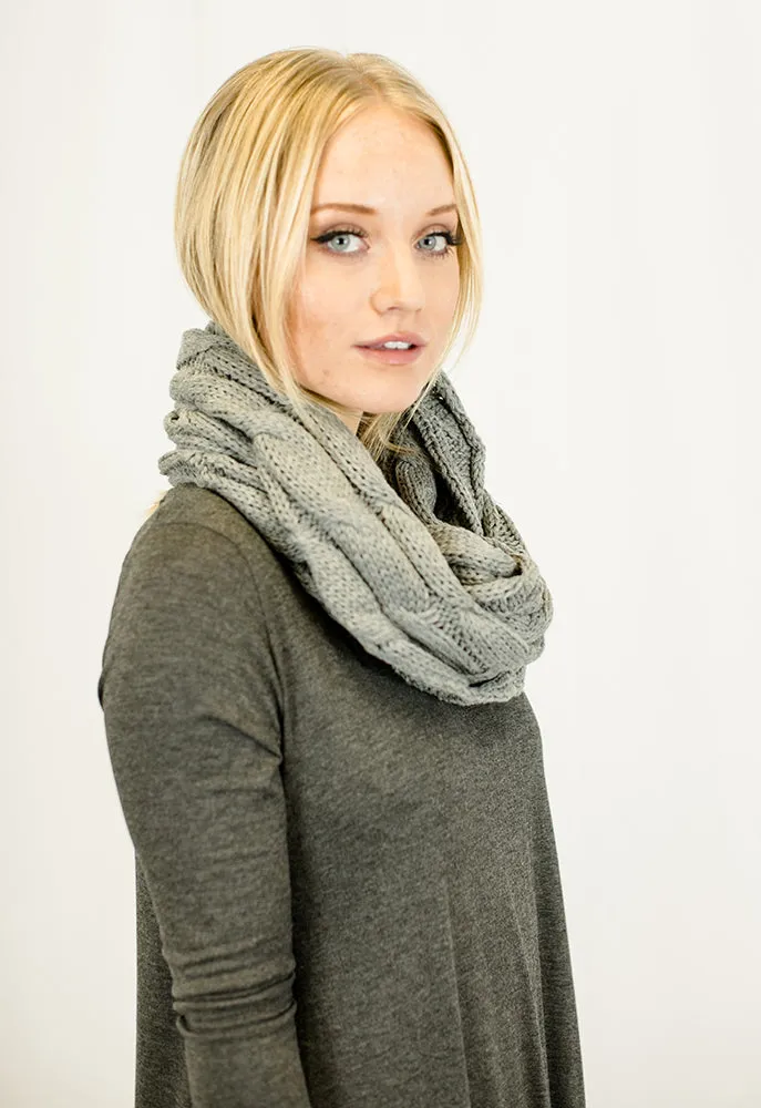 C.C. Warm Knit Infinity Loop Scarf