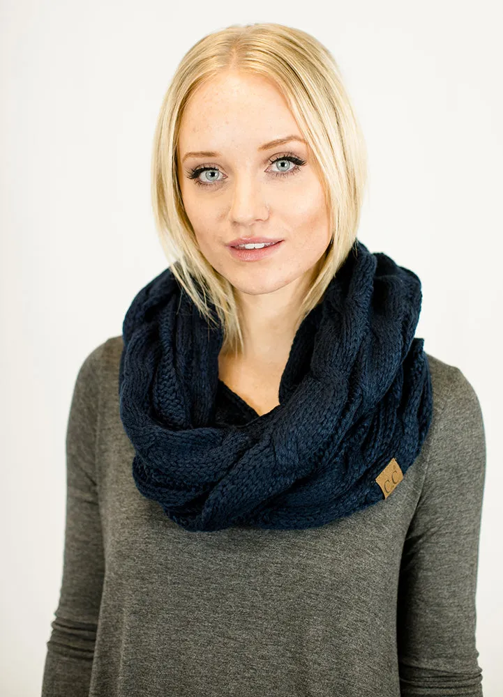 C.C. Warm Knit Infinity Loop Scarf