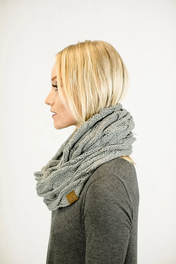 C.C. Warm Knit Infinity Loop Scarf