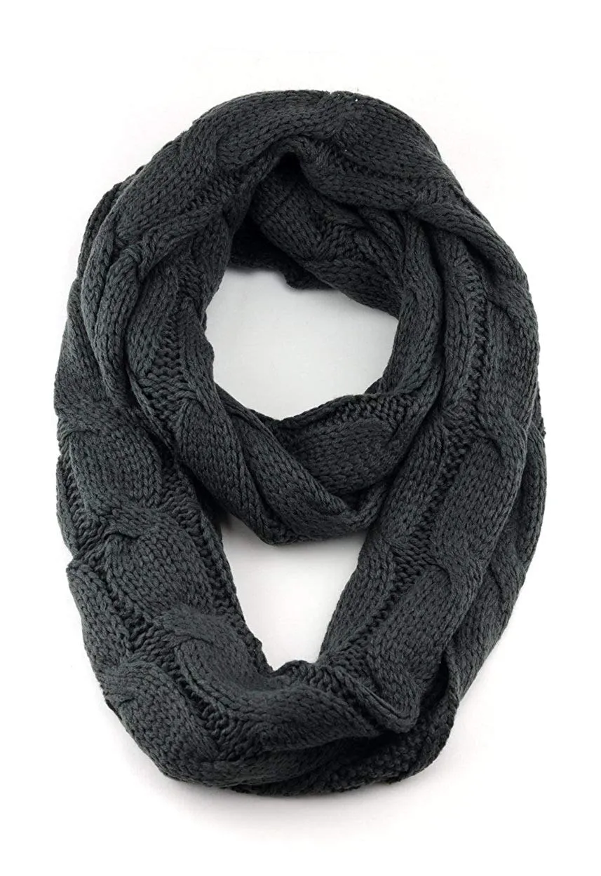 C.C. Warm Knit Infinity Loop Scarf