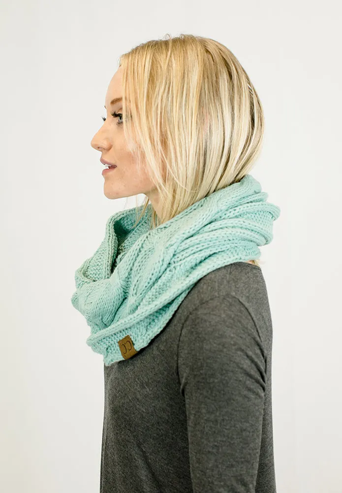 C.C. Warm Knit Infinity Loop Scarf