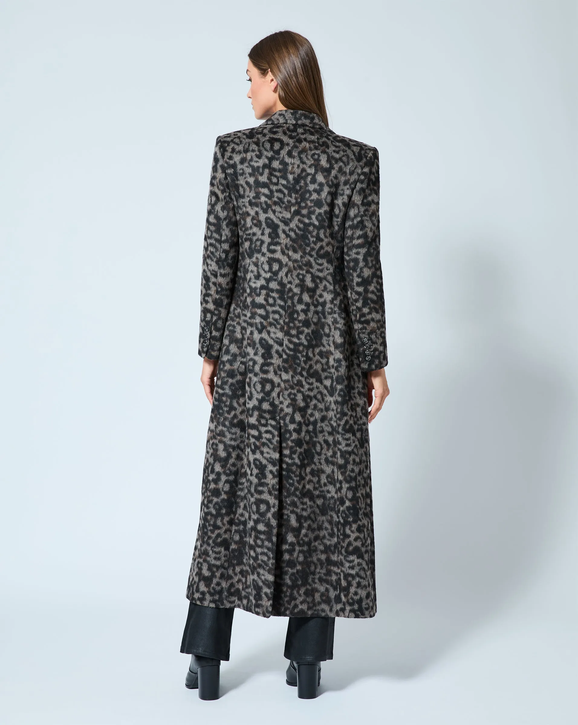 Cheetah Wool Coat