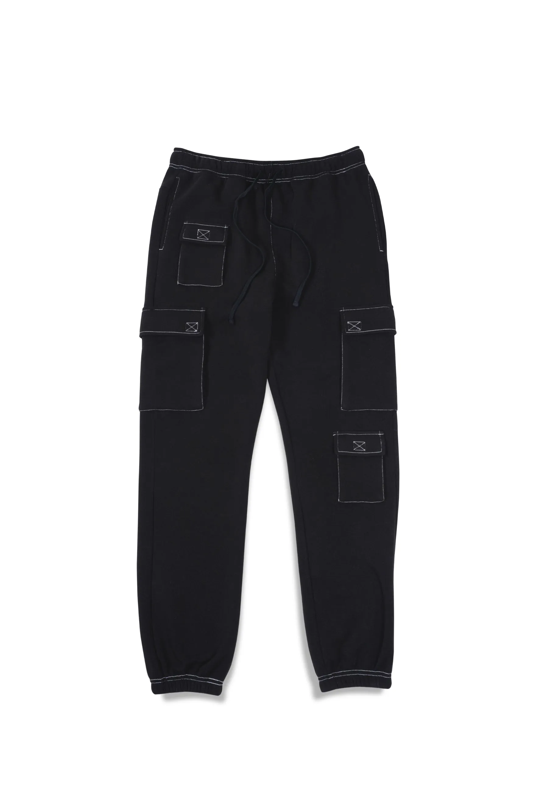 Contrast Stitch Cargo Sweatpant