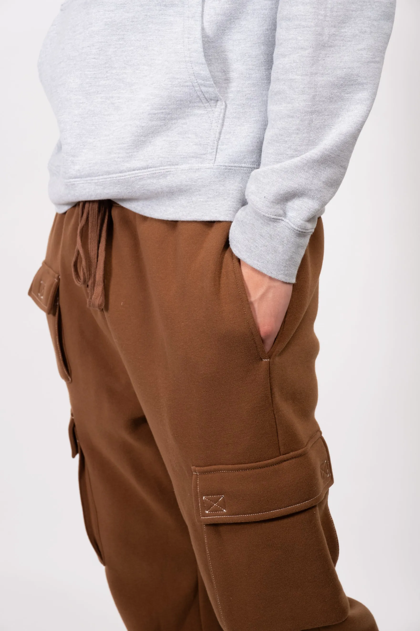 Contrast Stitch Cargo Sweatpant