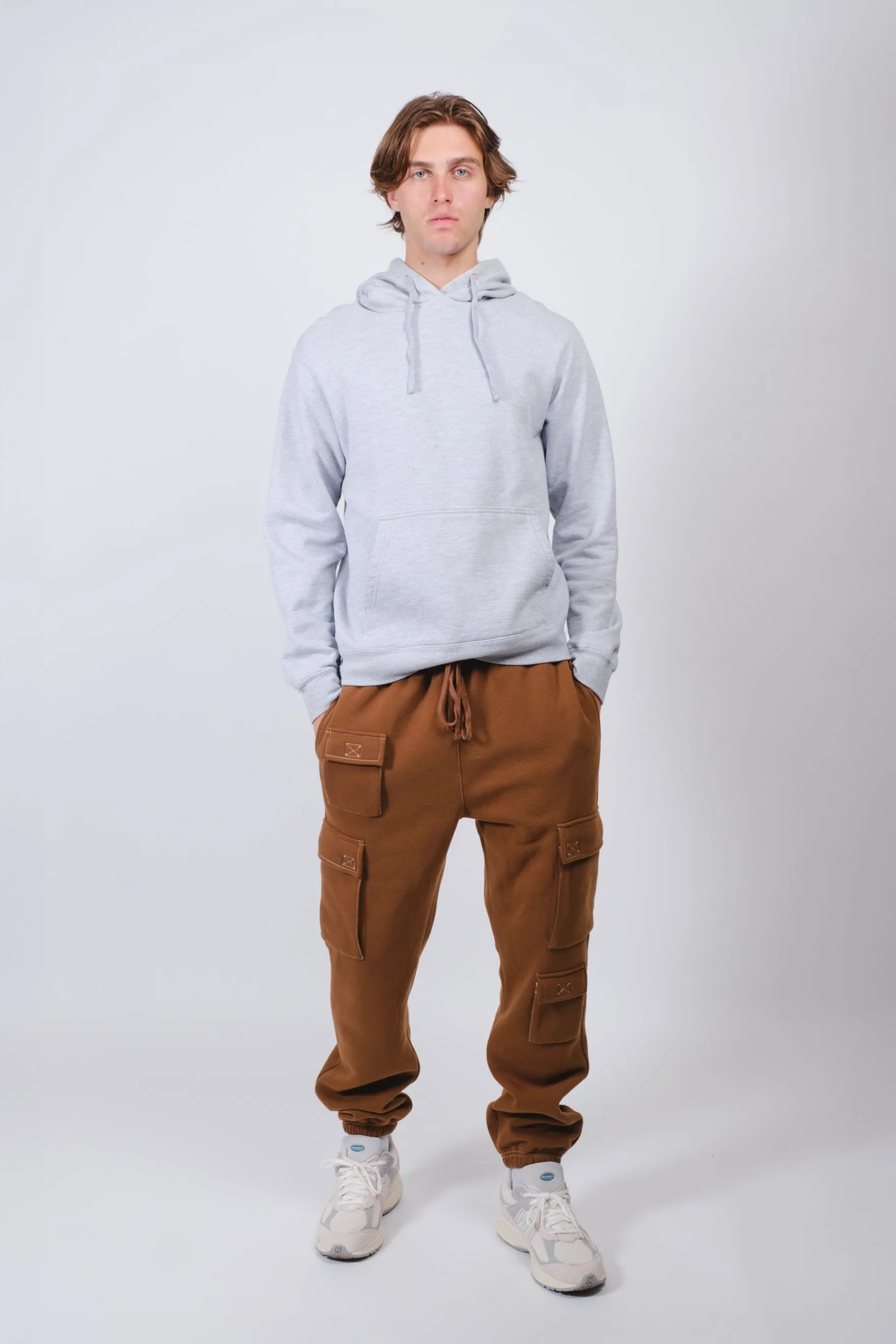 Contrast Stitch Cargo Sweatpant