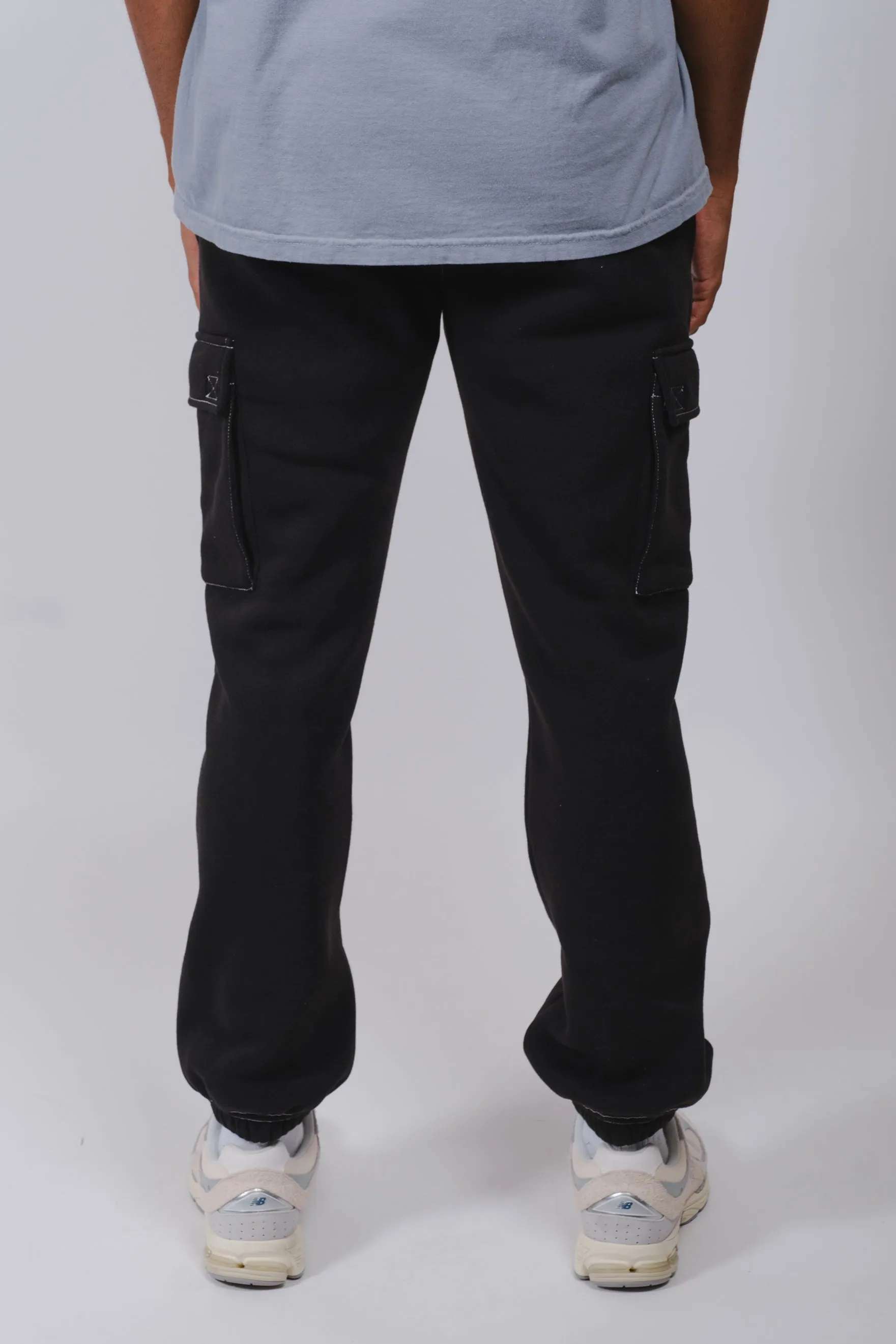 Contrast Stitch Cargo Sweatpant