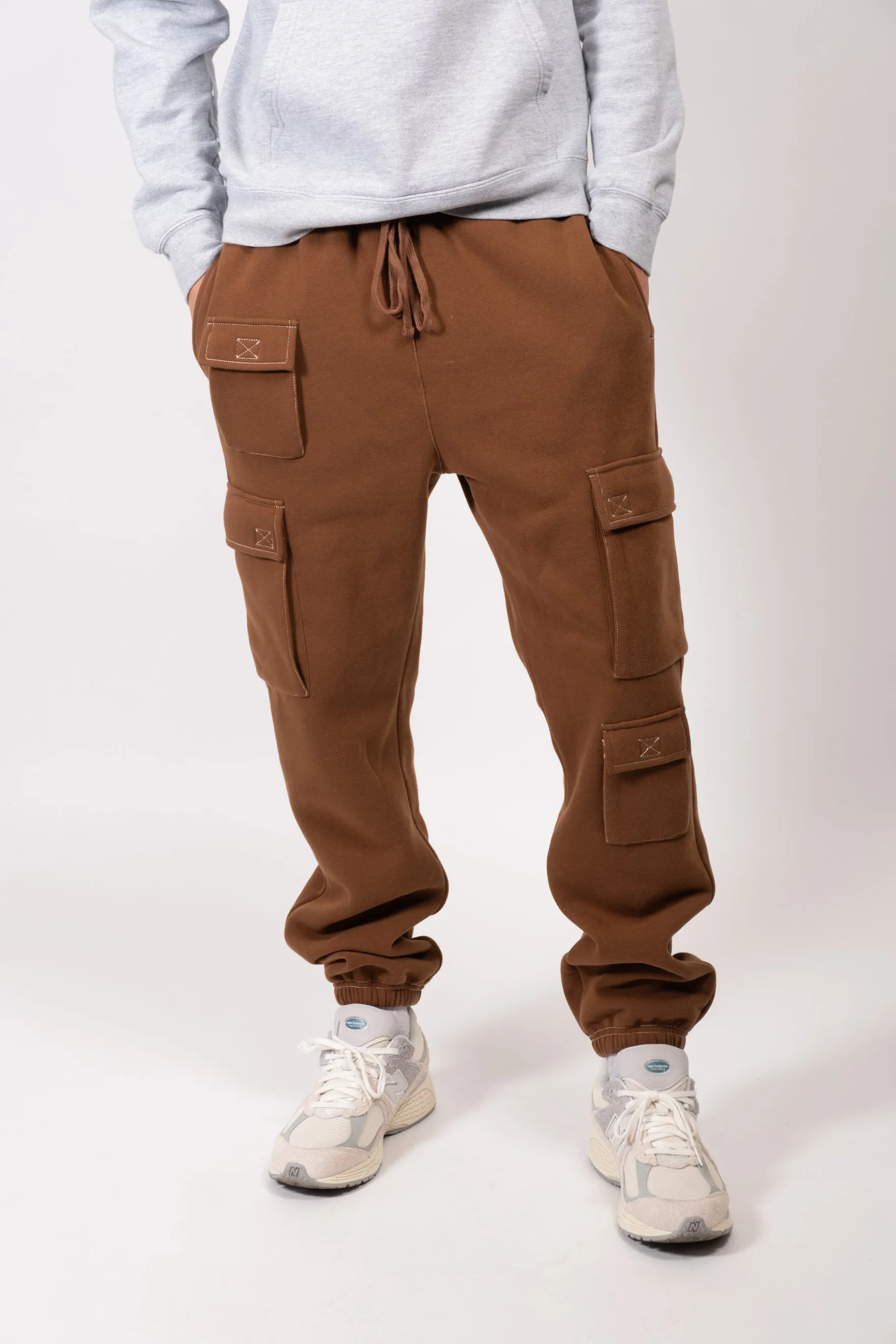 Contrast Stitch Cargo Sweatpant