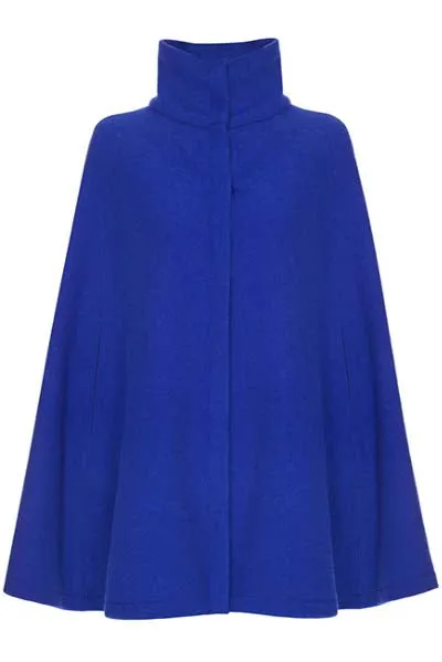 COTSWOLD Royal Blue Wool Cashmere Poncho