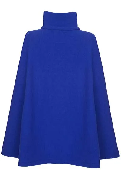 COTSWOLD Royal Blue Wool Cashmere Poncho