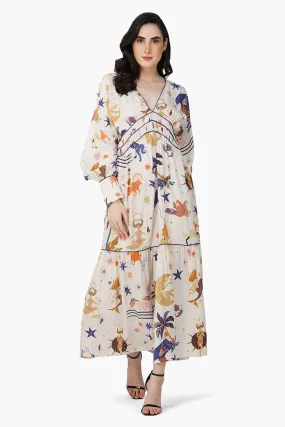 Day And Night Mix Match Celestial Printed Maxi Dress