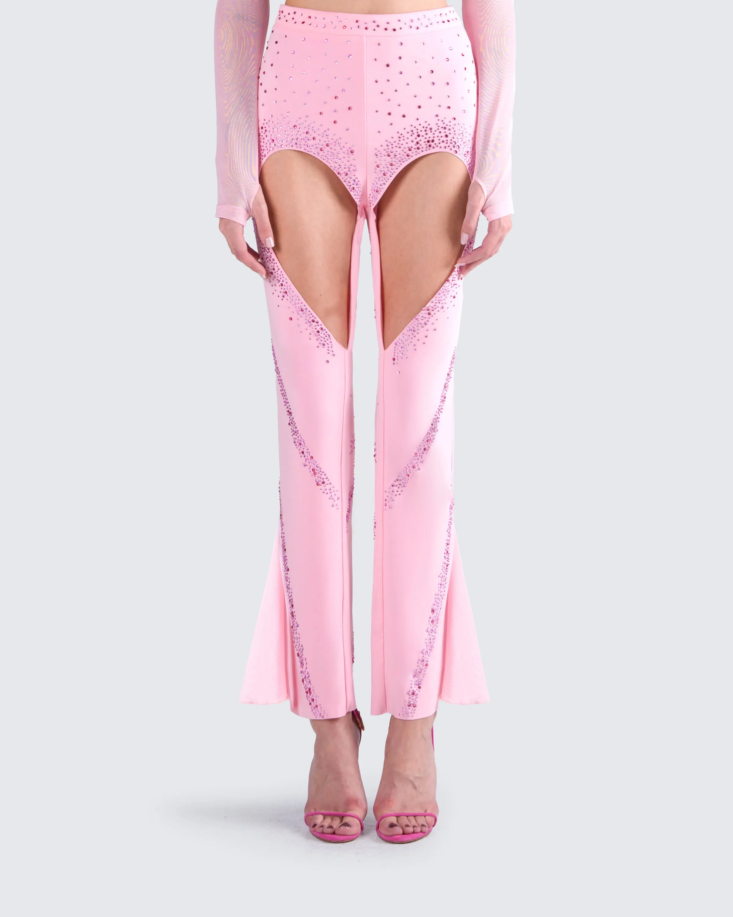 Delisa Pink Rhinestone Pant