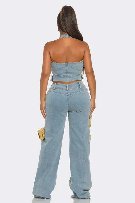 Denim Done Right- Utility Denim Jumpsuit