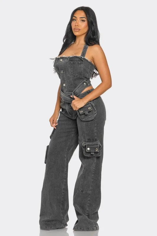 Denim Done Right- Utility Denim Jumpsuit