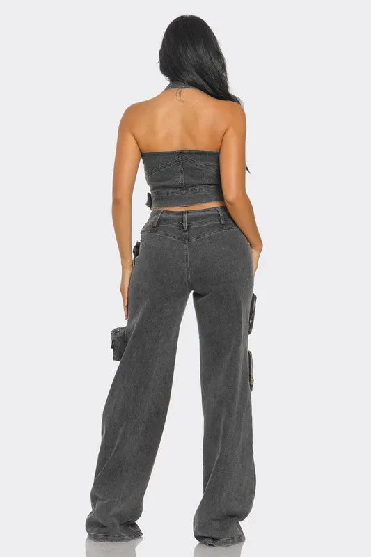 Denim Done Right- Utility Denim Jumpsuit