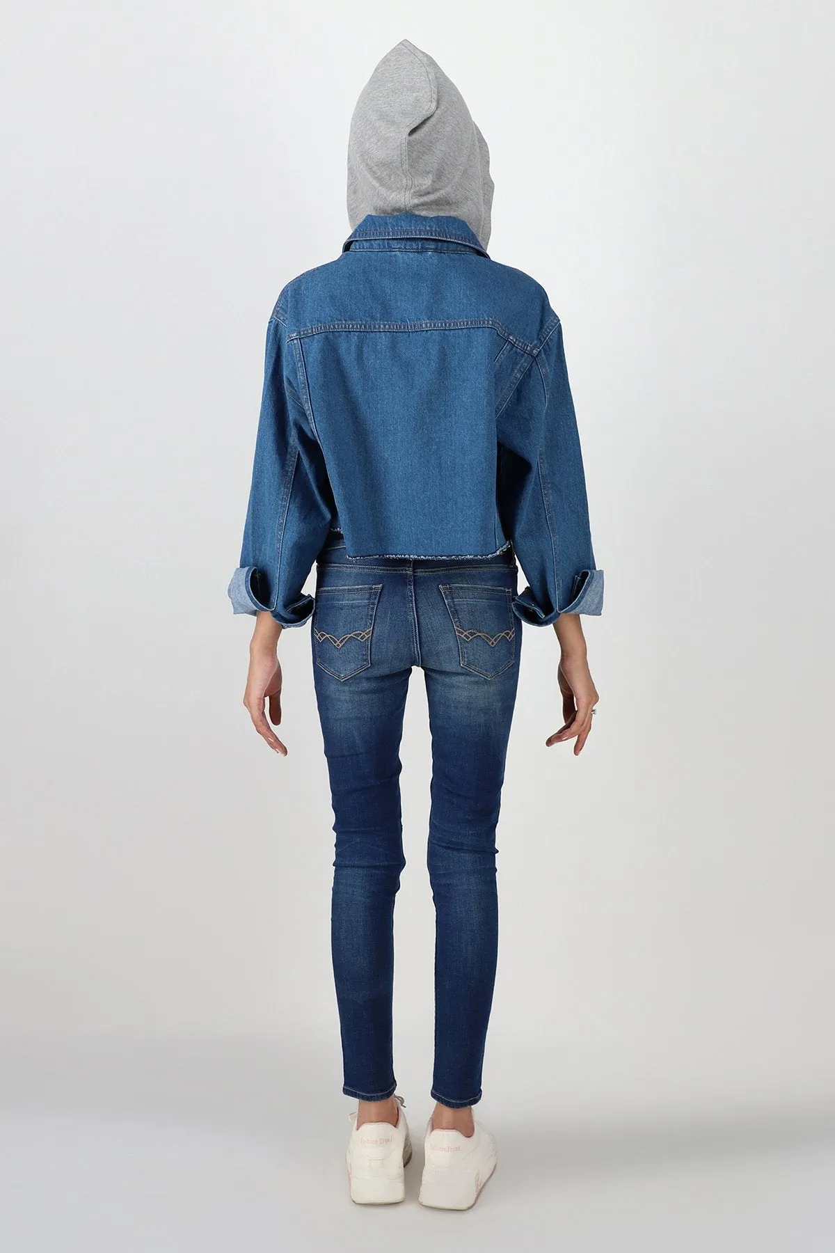 Denim Jacket For Women - Mid Blue