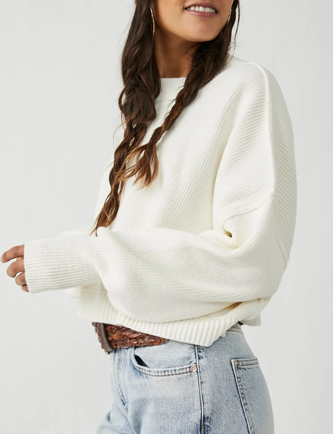 Easy Street Crop Pullover, Moon Glow