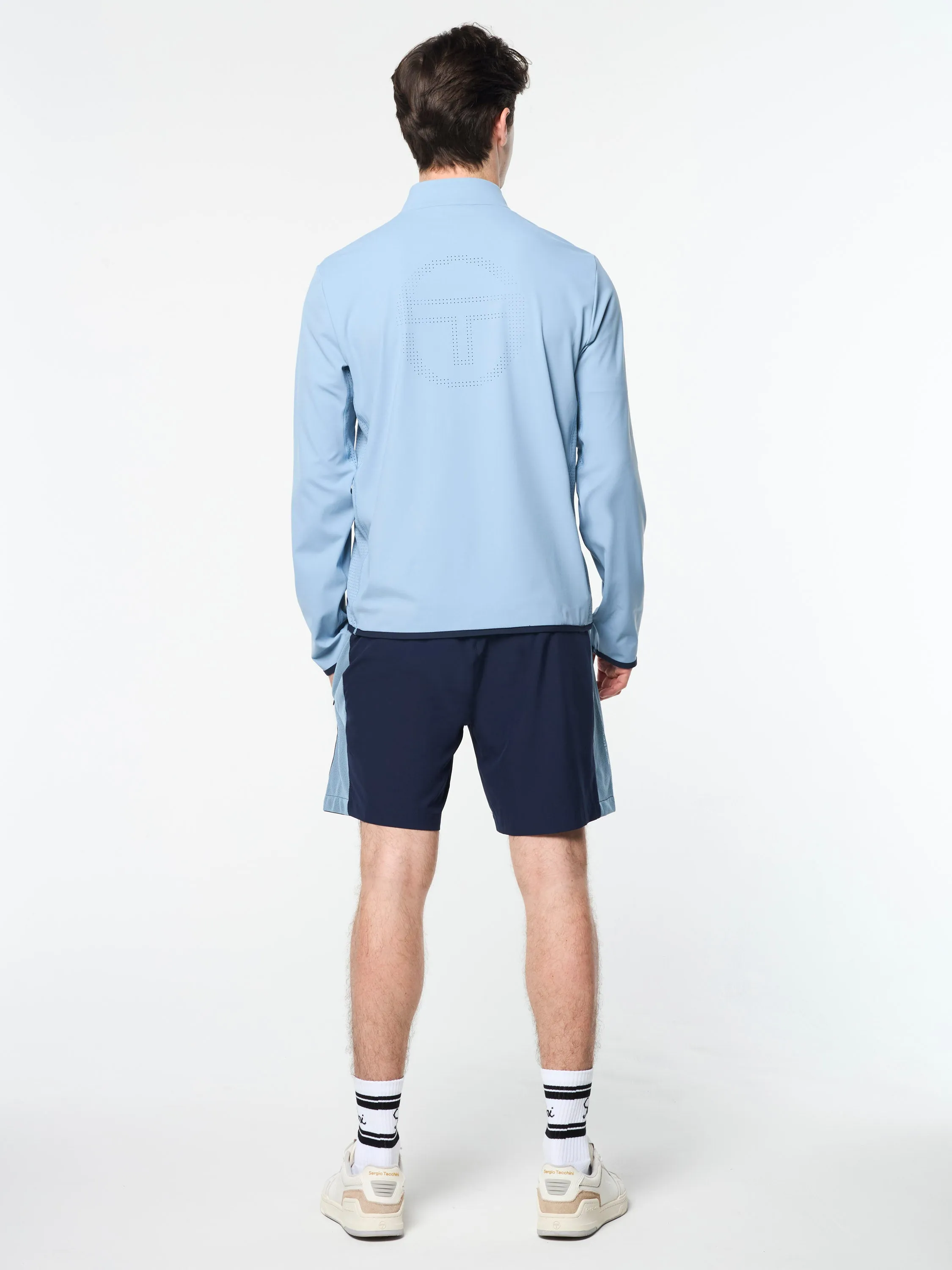 Elio 1/4 Zip Pullover- Faded Denim