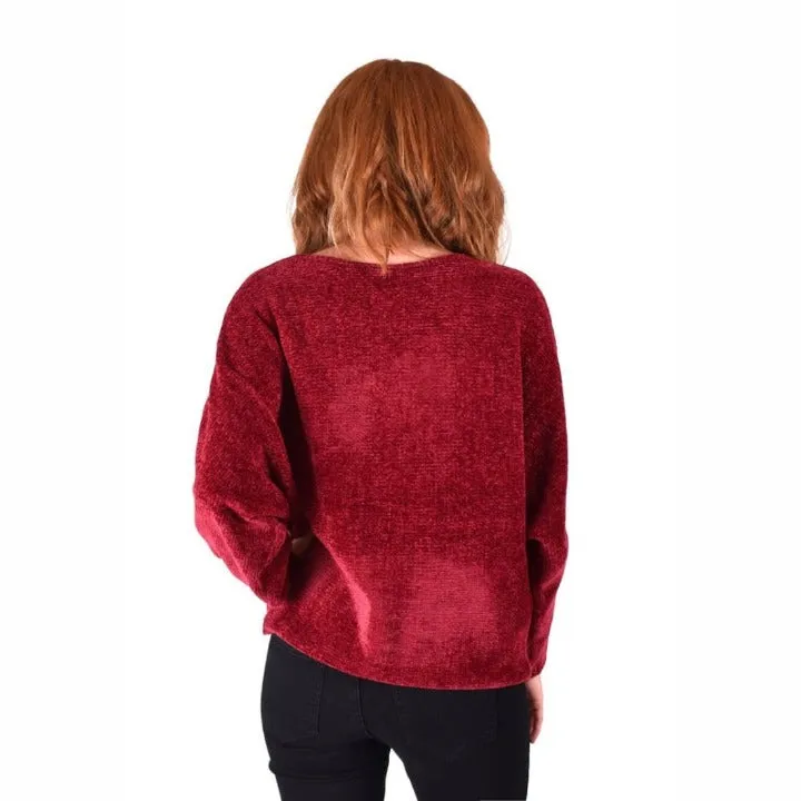 Ethyl Women's The Amari-Garland Chenille Boat neck Sweater