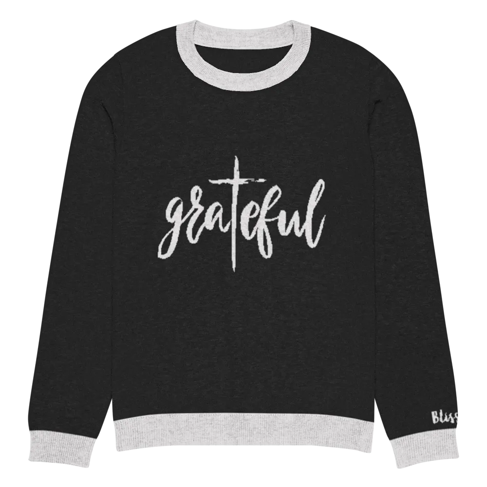 Grateful Personalized Knit Sweater