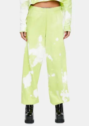 Green Apple Tie Dye Sweatpants