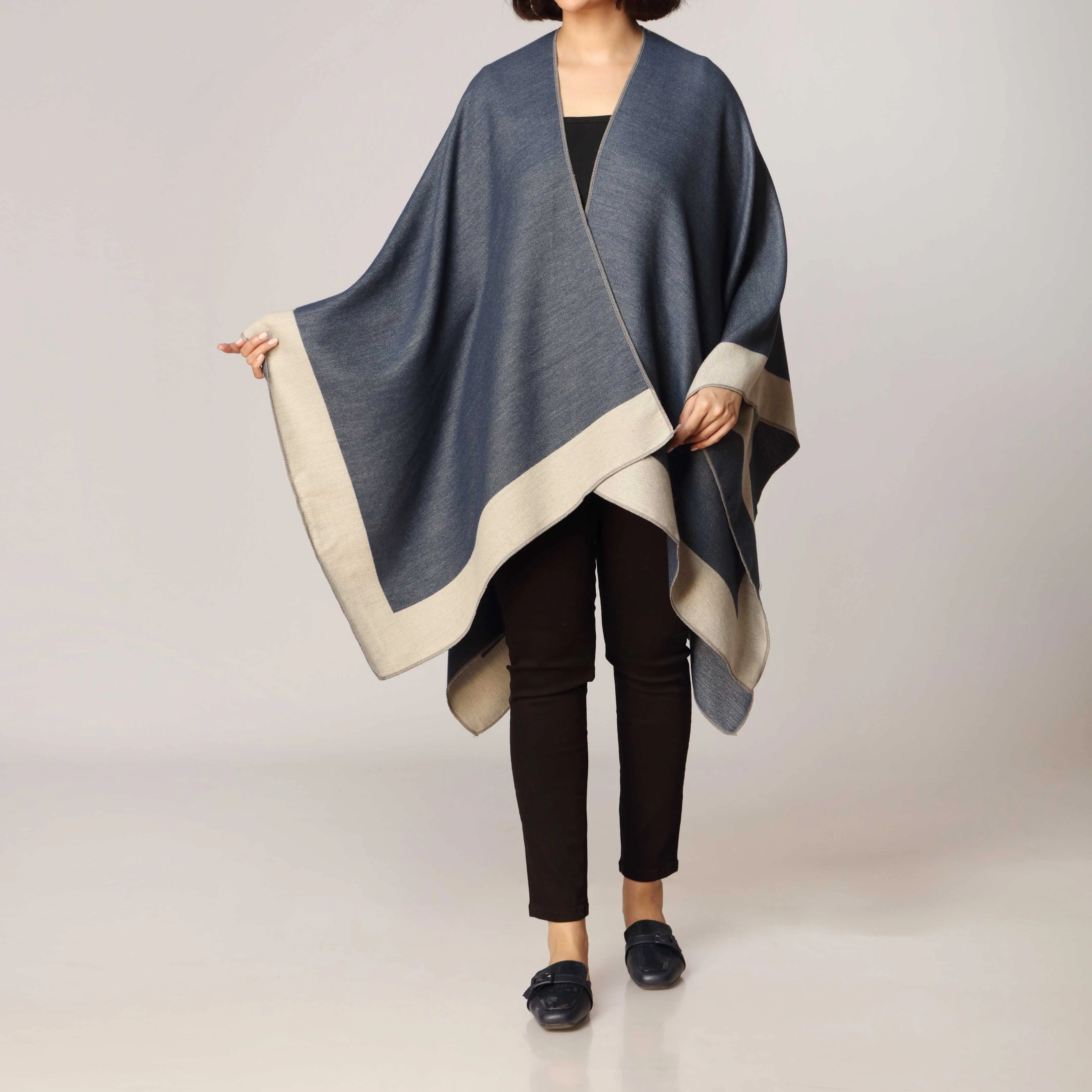 Grey Cape Shawl PW2821