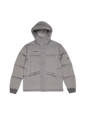 Grey "club" Feather Coat