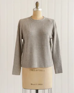 Guernsey Grey Waffle Knit Top