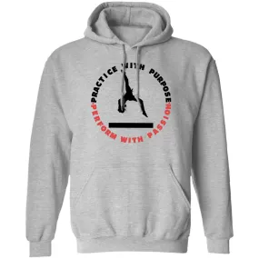 Gymnastics-Themed Pullover Hoodie (Blk BB)